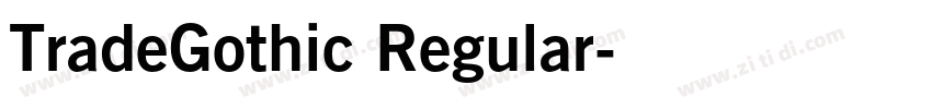 TradeGothic Regular字体转换